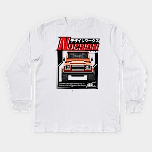 landrover defender 110 Kids Long Sleeve T-Shirt